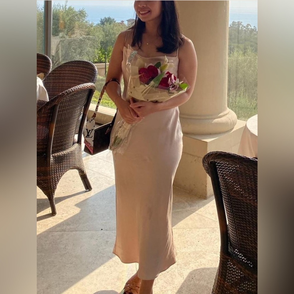 Express Soft Pink Slip Dress